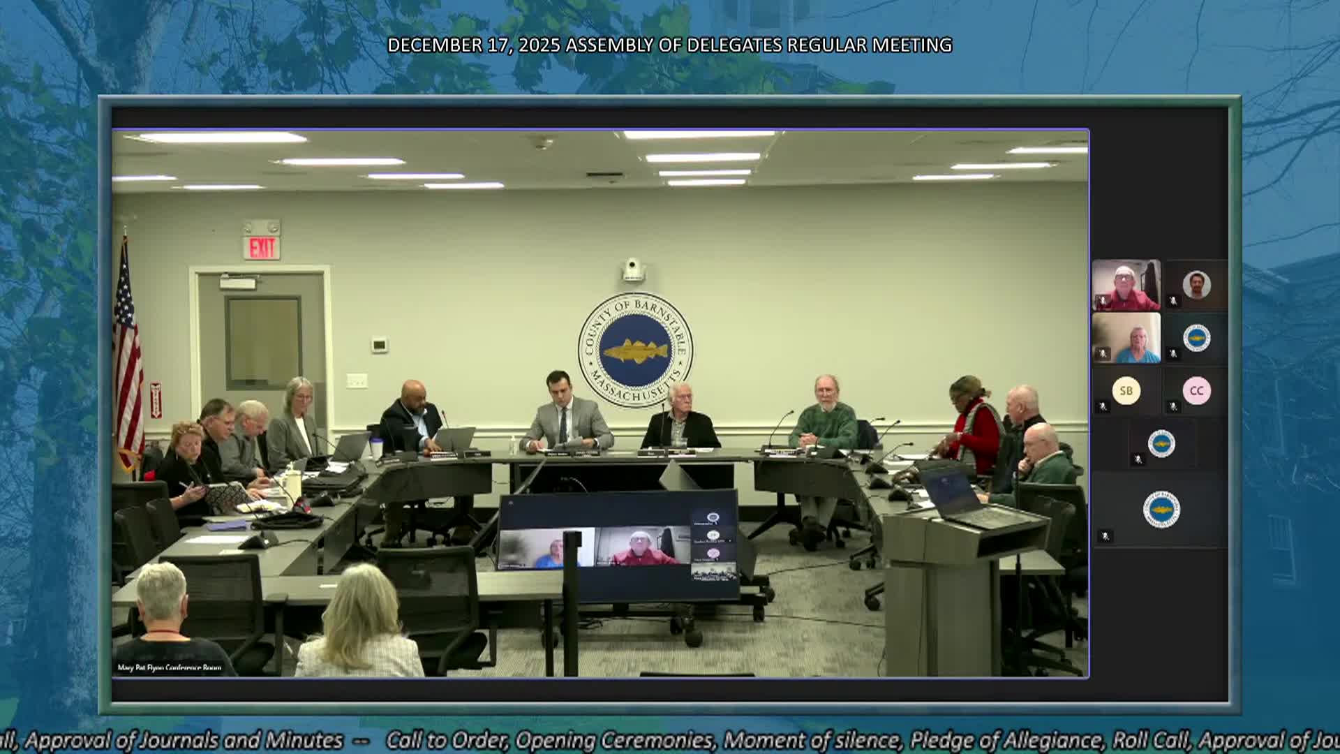 Barnstable County Assembly of Delegates 12-17-2025