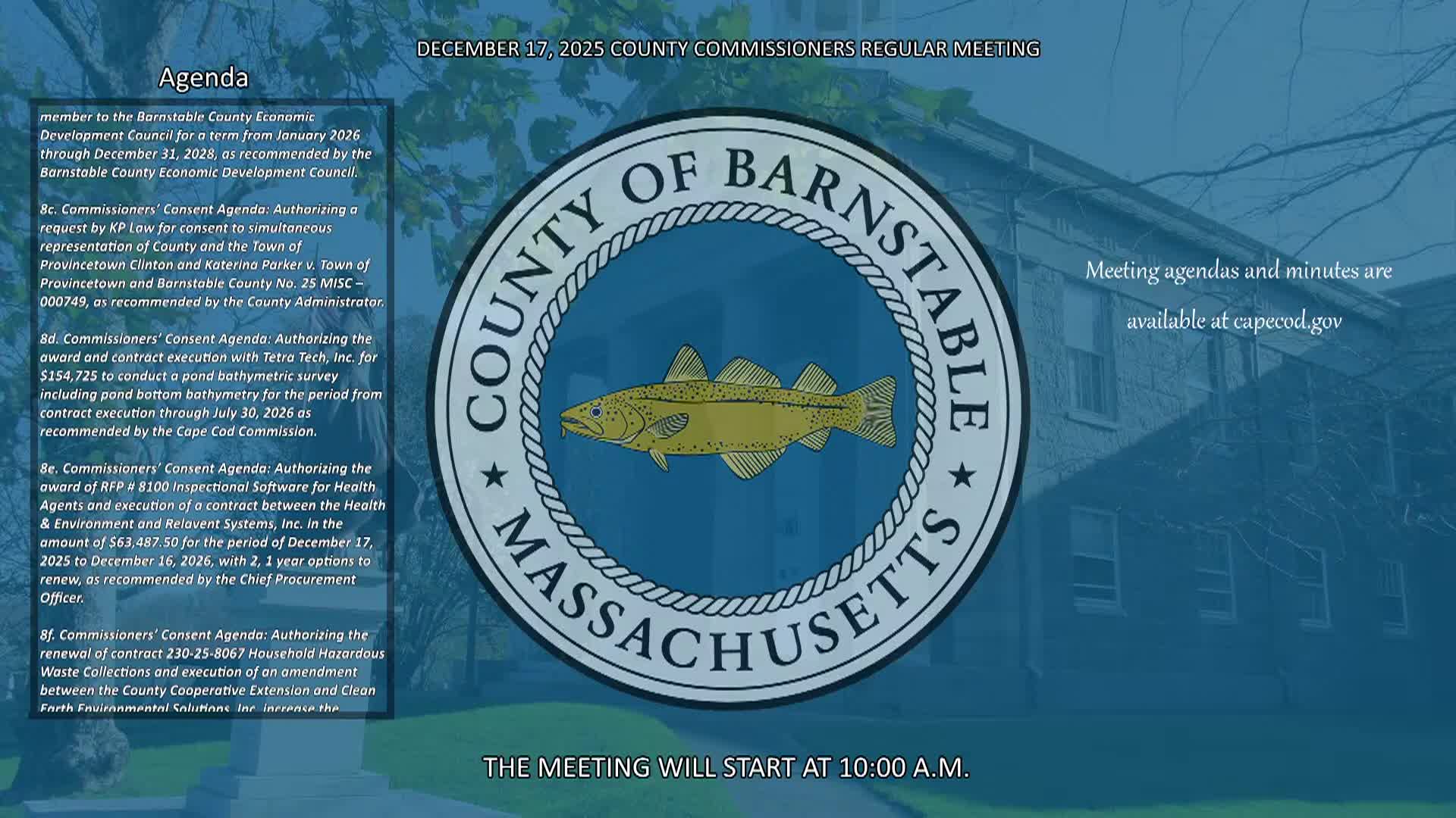 Barnstable County Commissioners 12-17-2025